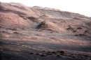 The base of Mars' Mount Sharp is pictured in this NASA handout photo taken by the Curiosity rover.