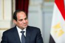 Egyptian President Abdel-Fattah al-Sisi at the Elysee Palace in Paris, France, on November 26, 2014