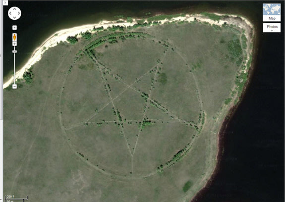 Mysterious Pentagram on Google Maps Explained