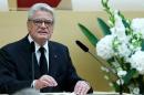 German President Gauck attends a remembrance hour in Bavarian parliament in Munich
