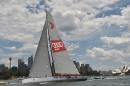 Australian supermaxi yacht Wild Oats XI, seen December 13, 2016, was leading 23 other boats down the east coast of Australia to challenge the Sydney to Hobart race record when it retired due to a broken hydraulic ram