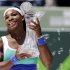 Serena Williams holds the trophy after defeating Maria Sharapova, of Russia, in the final of the Sony Open tennis tournament, Saturday, March 30, 2013, in Key Biscayne, Fla. Williams won 4-6, 6-3, 6-0. (AP Photo/Lynne Sladky)