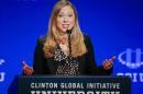 Vice Chair of the Clinton Foundation Chelsea Clinton speaks during a student conference for the Clinton Global Initiative University, Saturday, March 22, 2014, at Arizona State University in Tempe, Ariz. More than 1,000 college students are gathered at Arizona State University this weekend as part of the Clinton Global Initiative University's efforts to advance solutions to pressing world challenges. (AP Photo/Matt York)