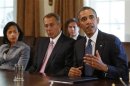 U.S. President Obama meets with bipartisan Congressional leaders in Washington to discuss a response to Syria