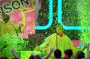 Josh Duhamel and Nick Cannon perform as they are slimed at the 26th annual Nickelodeon's Kids' Choice Awards on Saturday, March 23, 2013, in Los Angeles. (Photo by John Shearer/Invision/AP)