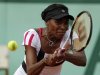 Williams of the U.S. returns the ball to Ormaechea of Argentina during the French Open tennis tournament at the Roland Garros stadium in Paris