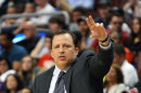 Head Coach Tom Thibodeau Of The Chicago Bulls Signals Getty Images