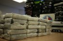 Part of the 1.3 tonnes of pure cocaine seized by French police in Nanterre, France on September 21, 2013