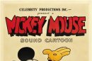 Handout photo of a 1928 poster Mickey Mouse cartoon sells at auction for more than $100,000