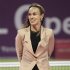 Former tennis champion Hingis attends the final match at the Qatar Open tennis tournament in Doha