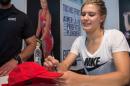 Eugenie Bouchard meets with fans ahead of the Rogers Cup, at Uniprix Stadium in Montreal, on July 24, 2016