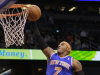 New York Knicks' Carmelo Anthony makes an uncontested shot off of a fast break against the Orlando Magic during the first half of an NBA basketball game, Tuesday, Nov. 13, 2012, in Orlando, Fla. (AP Photo/John Raoux)