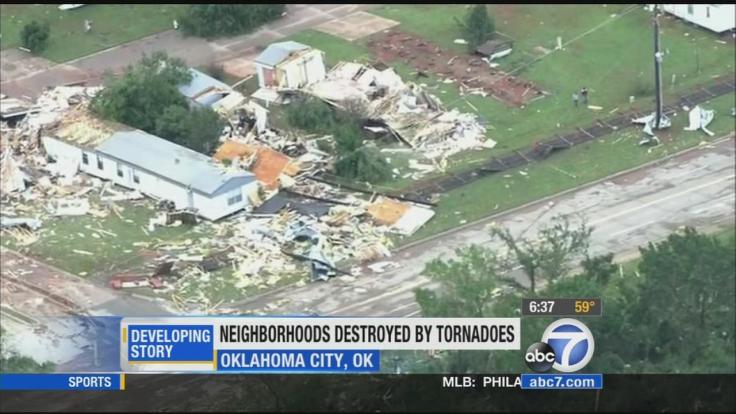 Tornadoes, flash floods upend Oklahoma City area; 12 injured