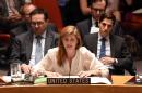 US envoy to the United Nations Samantha Power talks during a Security Council meeting regarding human rights violations in North Korea on December 22, 2014 in New York