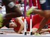 China's Liu Xiang falls after hitting a hurdle in his men's 110m hurdles round 1 heat during the London 2012 Olympic Games at the Olympic Stadium