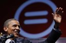 U.S. President Obama waves during the 2012 National Urban League Conference at the Ernest N. Morial Convention Center in New Orleans