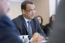 U.N. Secretary-General Special Envoy Ismail Ould Cheikh Ahmed opens with delegations from Sanaa at the Yemen peace talks in Switzerland
