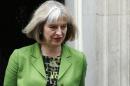Britain's Home Secretary Theresa May leaves Downing Street in London
