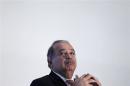 Mexican billionaire Carlos Slim attends a presentation in Mexico City