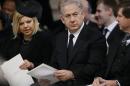 Israel's Prime Minister Netanyahu and his wife Sara attend the funeral service of former British prime minister Thatcher at St Paul's Cathedral in London