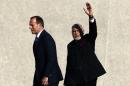 India's Prime Minister Narendra Modi waves to supporters gathered to watch him at a welcoming ceremony with Australian Prime Minister Tony Abbott at Parliament House in Canberra