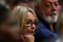 June and Barry Steenkamp attend the sentencing hearing for Oscar Pistorius at the North Gauteng High Court in Pretoria on October 16, 2014