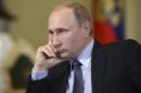 Putin attends an inteview in Moscow