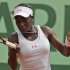 USA's Sloane Stephens returns the ball to France's Mathilde Johansson during their third round match in the French Open tennis tournament at the Roland Garros stadium in Paris, Friday, June 1, 2012.  (AP Photo/Michel Spingler)