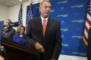 Speaker of the House John Boehner (R-OH) speaks after a House Republican caucus meeting