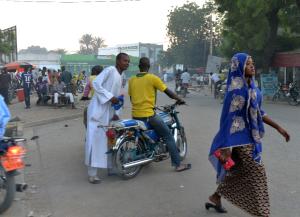 A main street in Maroua, where a suspected suicide …