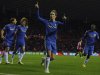 Chelsea's Torres celebrates scoring a penalty against Sunderland during their English Premier League soccer match in Sunderland
