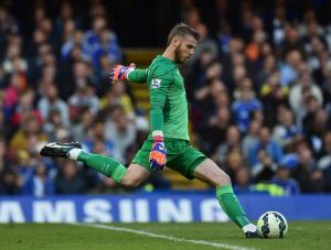 Goalkeeper David de Gea, pictured on April 18, 2015,&nbsp;&hellip;