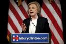 Democratic presidential candidate Hillary Clinton speaks at New School in the Manhattan borough of New York City