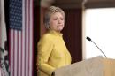 Democratic Presidential Candidate Hillary Clinton delivers a counter terrorism speech at Stanford University in Stanford