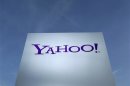 A Yahoo logo is pictured in Rolle, Switzerland