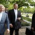 Former Major League Baseball pitcher Roger Clemens, center, leaves federal court, Tuesday, May 1, 2012, in Washington, as his retrial continues on charges of lying to Congress in 2008 when he said he had never used steroids of human growth hormone. (AP Photo/Haraz N. Ghanbari)