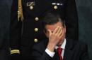 FILE - In this Jan. 21, 2015, file photo, Mexico's President Enrique Pena Nieto listens in during an act to promote housing for lower income families, single mothers and members of the armed forces, at the Los Pinos presidential residence in Mexico City. As he prepares for his 2016 report to congress, Pena Nieto will reflect on a year that has seen rising homicide rates, a sluggish economy and a midterm electoral rout of his party. (AP Photo/Marco Ugarte, File)
