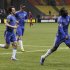 Chelsea's Victor Moses celebrates his goal with team mates during their Europa League quarter-final second leg soccer match against Rubin Kazan at the Luzhniki stadium in Moscow