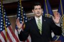 The US House of Representatives, led by Speaker of the House Paul Ryan (pictured November 19, 2015) has passed a bill suspending the American program for resettling Syrian refugees, though the White House has threatened a veto