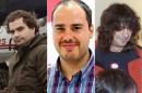 (L to R) Spanish freelance journalists Angel Sastre, Antonio Pampliega and Jose Manuel Lopez were kidnapped in Syria about 10 months ago