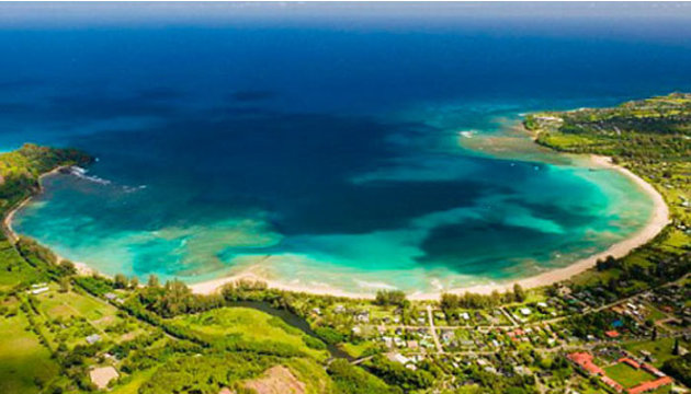 شاطئ خليج هانالي – ( هاواي) …