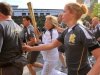 The Olympic torch was carried through Londonderry on Monday