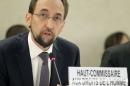 Newly appointed U.N. High Commissioner for Human Rights Prince al-Hussein speaks at the Human Rights Council in Geneva