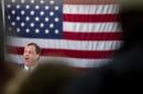 New Jersey Governor Chris Christie responds to a question during a town hall meeting in Sterling