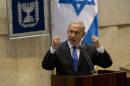 Israel's Prime Minister Benjamin Netanyahu speaks during the opening session of the Knesset, Israel's parliament, in Jerusalem, Monday, Oct. 14, 2013. Israel's prime minister says he is making a 