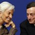 International Monetary Fund Managing Director Lagarde and European Central Bank President Draghi attend a conference at the Economy ministry in Paris