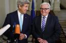 In this Sunday, July 13, 2014, file photo, U.S. Secretary of State John Kerry, left, and German Foreign Minister Frank-Walter Steinmeier attend a press conference, after their talks between the foreign ministers of the six powers negotiating with Tehran on its nuclear program, in Vienna, Austria. Iran and six world powers are closer than ever to a deal that would crimp Tehran's ability to make nuclear arms _ a status that would lead to a progressive end to sanctions on the Islamic Republic and ease tensions that could boil over into a new Middle East war. The bad news? Substantial differences remain. (AP Photo/Jim Bourg, Pool, File)