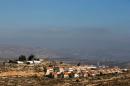 A general view picture shows home in the Israeli outpost of Palgey Maim, in the occupied West Bank