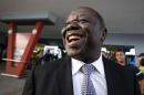 Zimbabwe's Prime Minister Morgan Tsvangirai arrives at East London airport in Eastern Cape