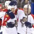 Florida Panthers Stephen Weiss is congratulated by team mates Sean Bergenheim and Erik Gudbranson after he scored in Toronto